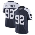 Punc D.Cowboys #92 Quinnen Williams Player Navy-White Limited Alternate Vapor Untouchable Home Game Stitched Jerseys