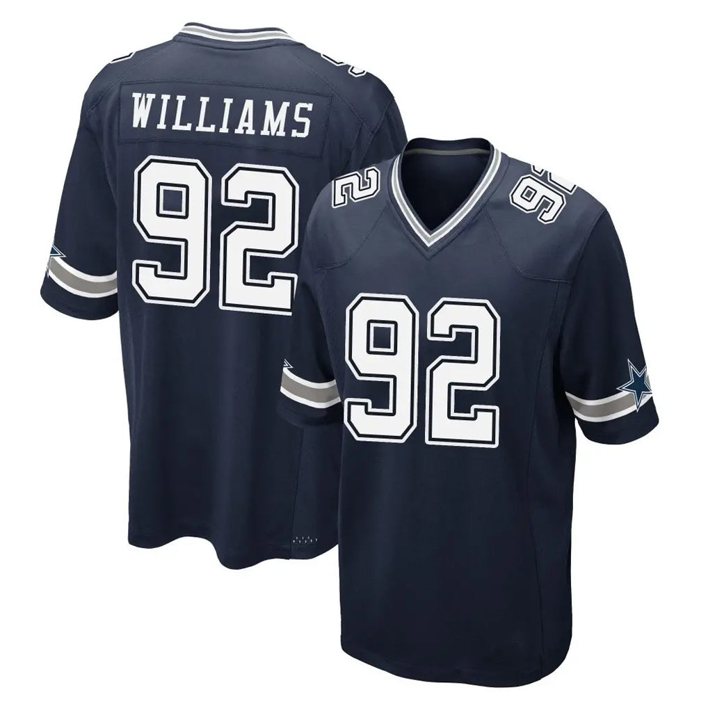 Punc D.Cowboys #92 Quinnen Williams Player Navy Home Game Stitched Jerseys