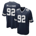 Punc D.Cowboys #92 Quinnen Williams Player Navy Home Game Stitched Jerseys