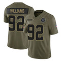 Punc D.Cowboys #92 Quinnen Williams Player Olive 2025 Salute to Service Limited Home Game Stitched Jerseys