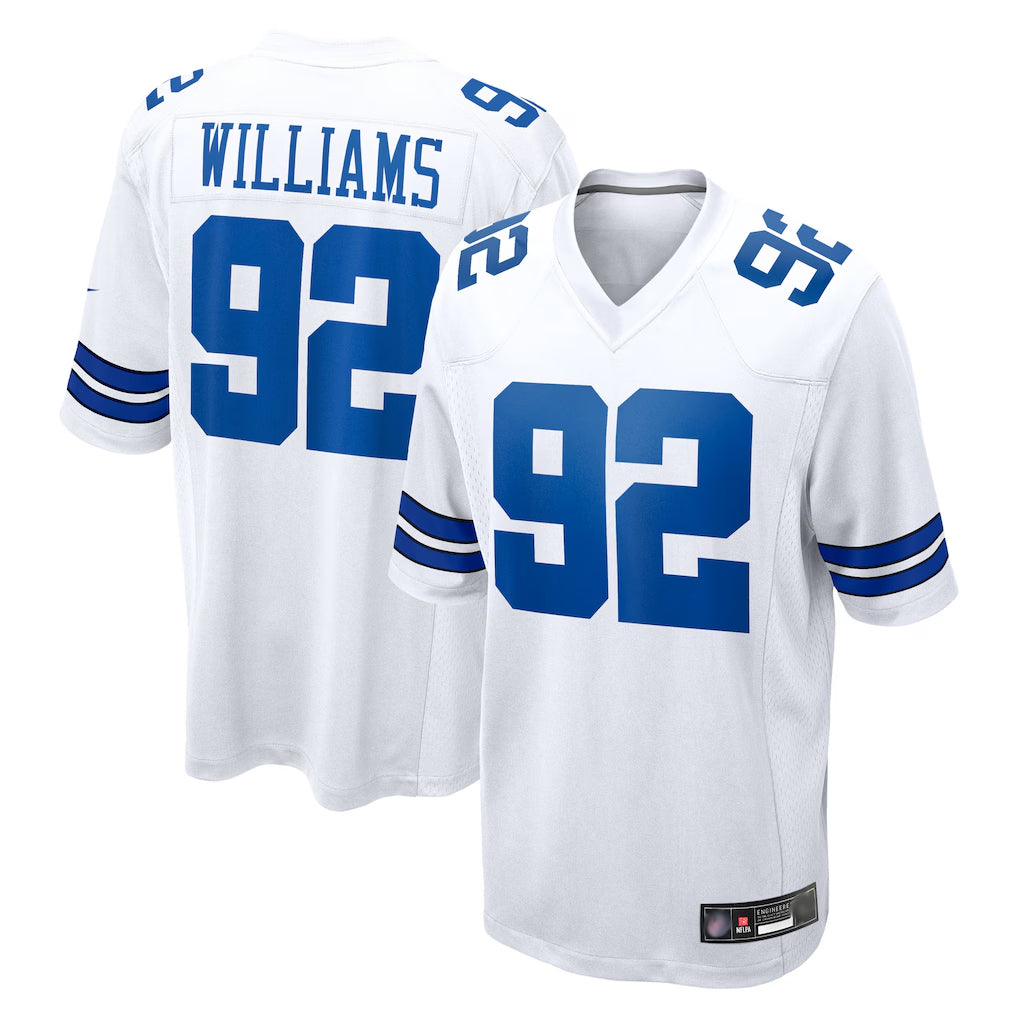 Punc D.Cowboys #92 Quinnen Williams Player White Home Game Stitched Jerseys