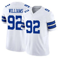 Punc D.Cowboys #92 Quinnen Williams Player White Limited Vapor F.U.S.E. Home Game Stitched Jerseys