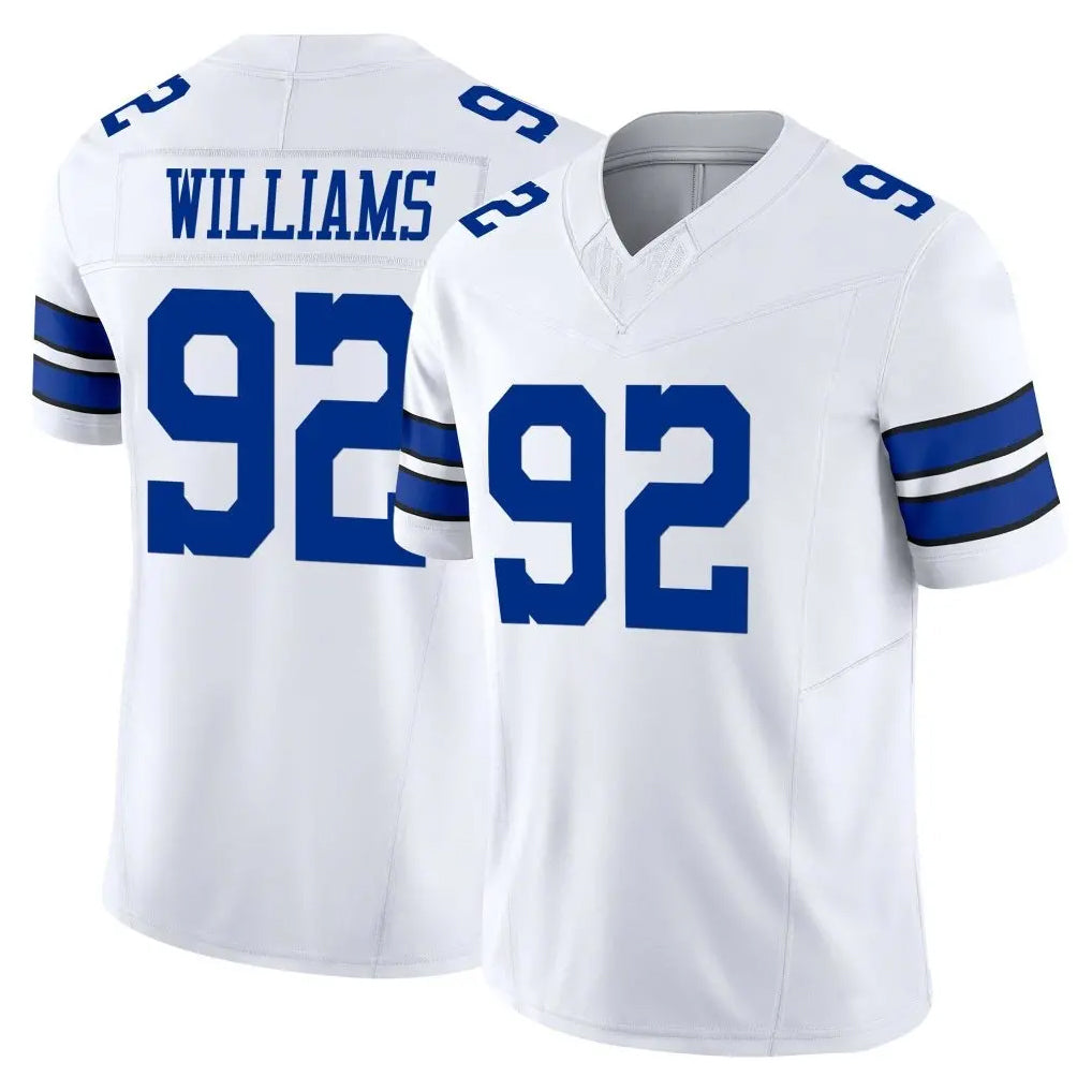 Punc D.Cowboys #92 Quinnen Williams Player White Limited Vapor F.U.S.E. Home Game Stitched Jerseys