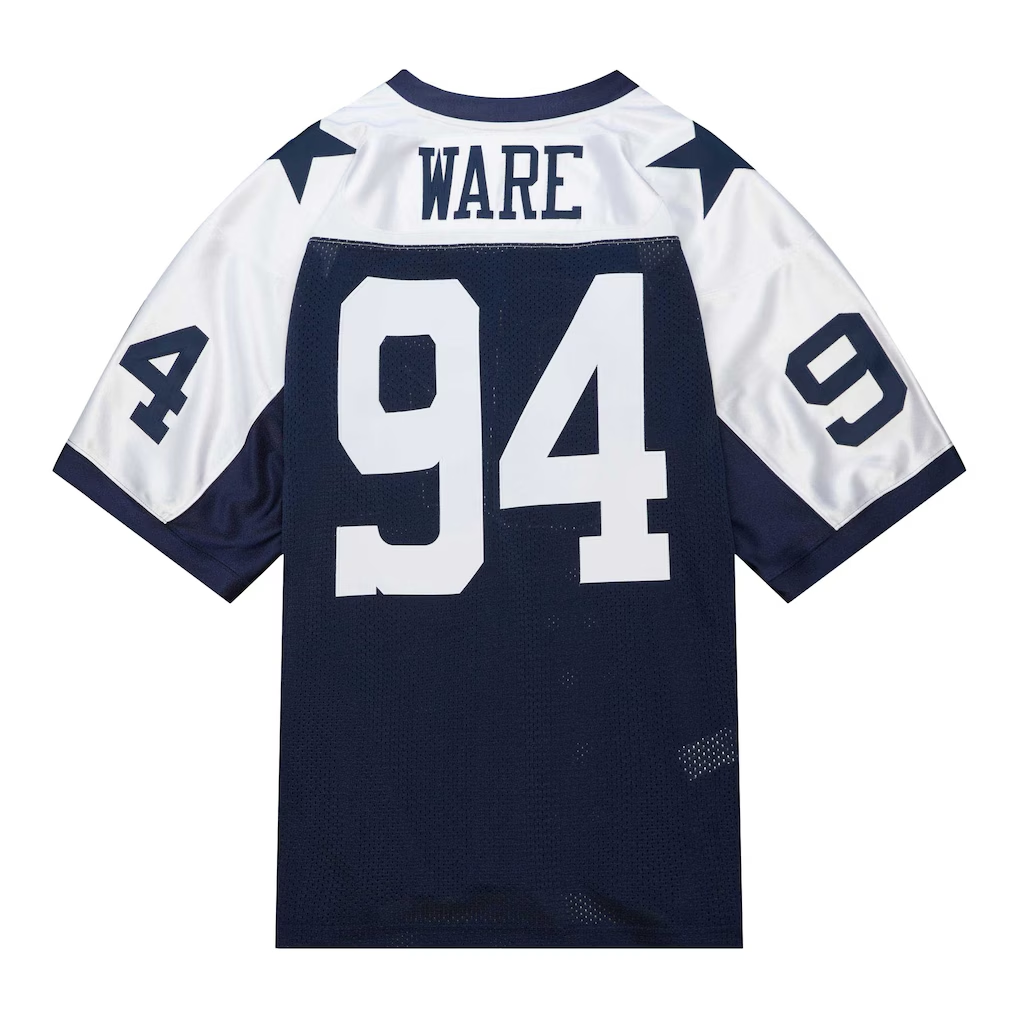 Punc D.Cowboys #94 DeMarcus Ware Mitchell & Ness Navy 2011 Authentic Throwback Retired Player Jersey Stitched Puhic