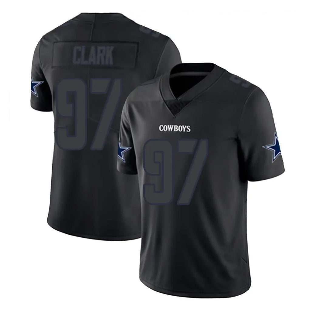 Punc D.Cowboys #97 Kenny Clark Player Black Impact Limited Home Game Stitched Jerseys