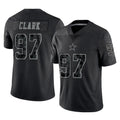 Punc D.Cowboys #97 Kenny Clark Player Black Limited Reflective Home Game Stitched Jerseys