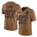 Punc D.Cowboys #97 Kenny Clark Player Brown Salute to Service Limited Home Game Stitched Jerseys