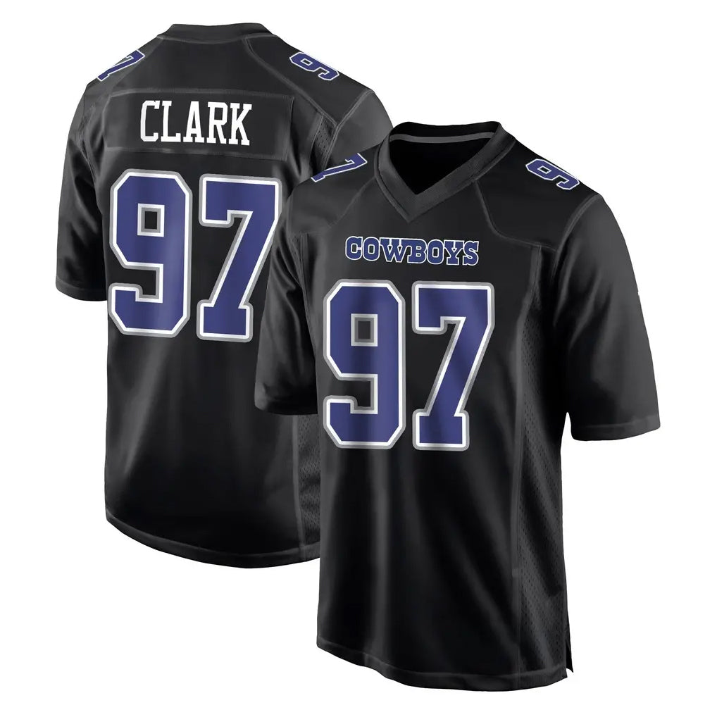 Punc D.Cowboys #97 Kenny Clark Player Carbon Black Fashion Home Game Stitched Jerseys