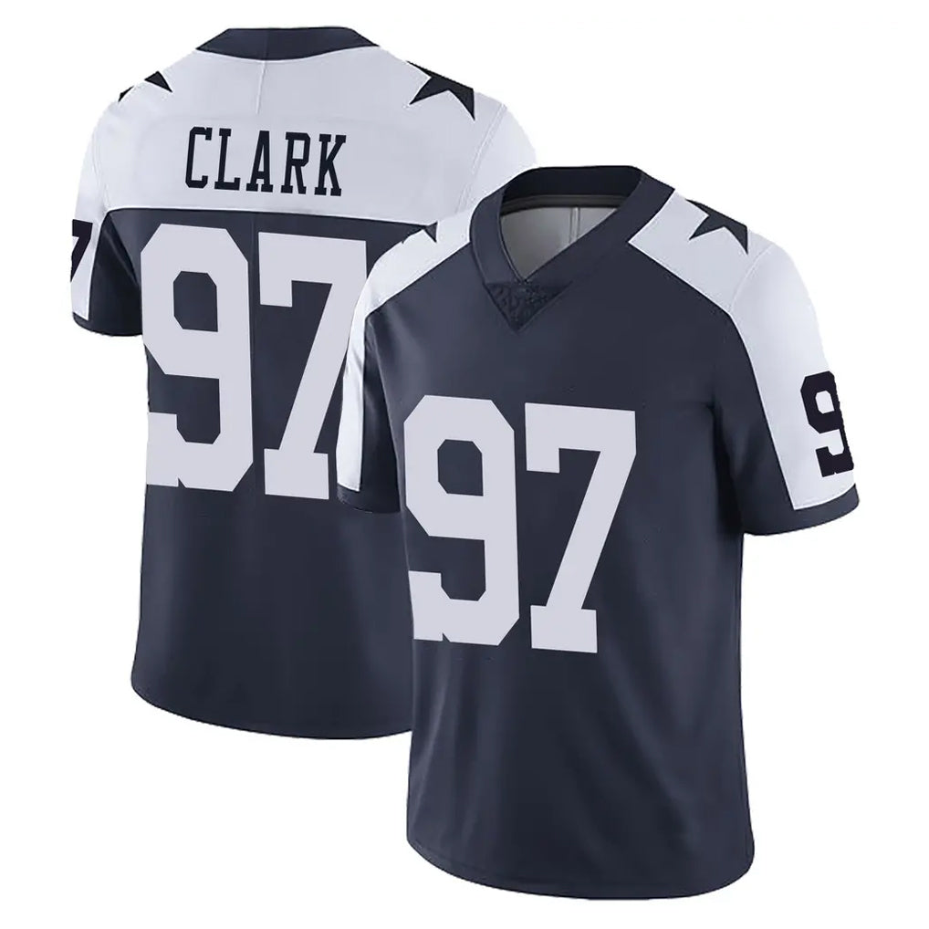 Punc D.Cowboys #97 Kenny Clark Player Navy-White Limited Alternate Vapor Untouchable Home Game Stitched Jerseys