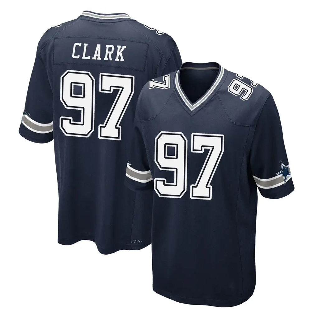 Punc D.Cowboys #97 Kenny Clark Player Navy Home Game Stitched Jerseys