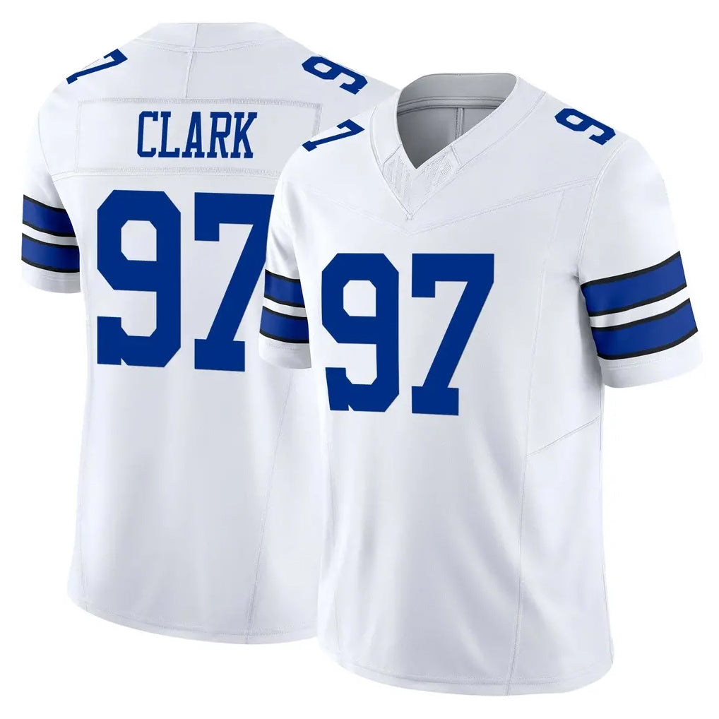Punc D.Cowboys #97 Kenny Clark Player White Limited Vapor F.U.S.E. Home Game Stitched Jerseys