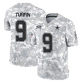 Punc D.Cowboys #9 KaVontae Turpin Player Arctic Camo Salute to Service Limited Home Game Stitched Jerseys