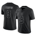 Punc D.Cowboys #9 KaVontae Turpin Player Black Limited Reflective Home Game Stitched Jerseys