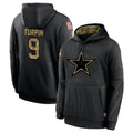 Punc D.Cowboys #9 KaVontae Turpin Player Black Salute to Service Pullover Hoodies Limited Stitched Jerseys