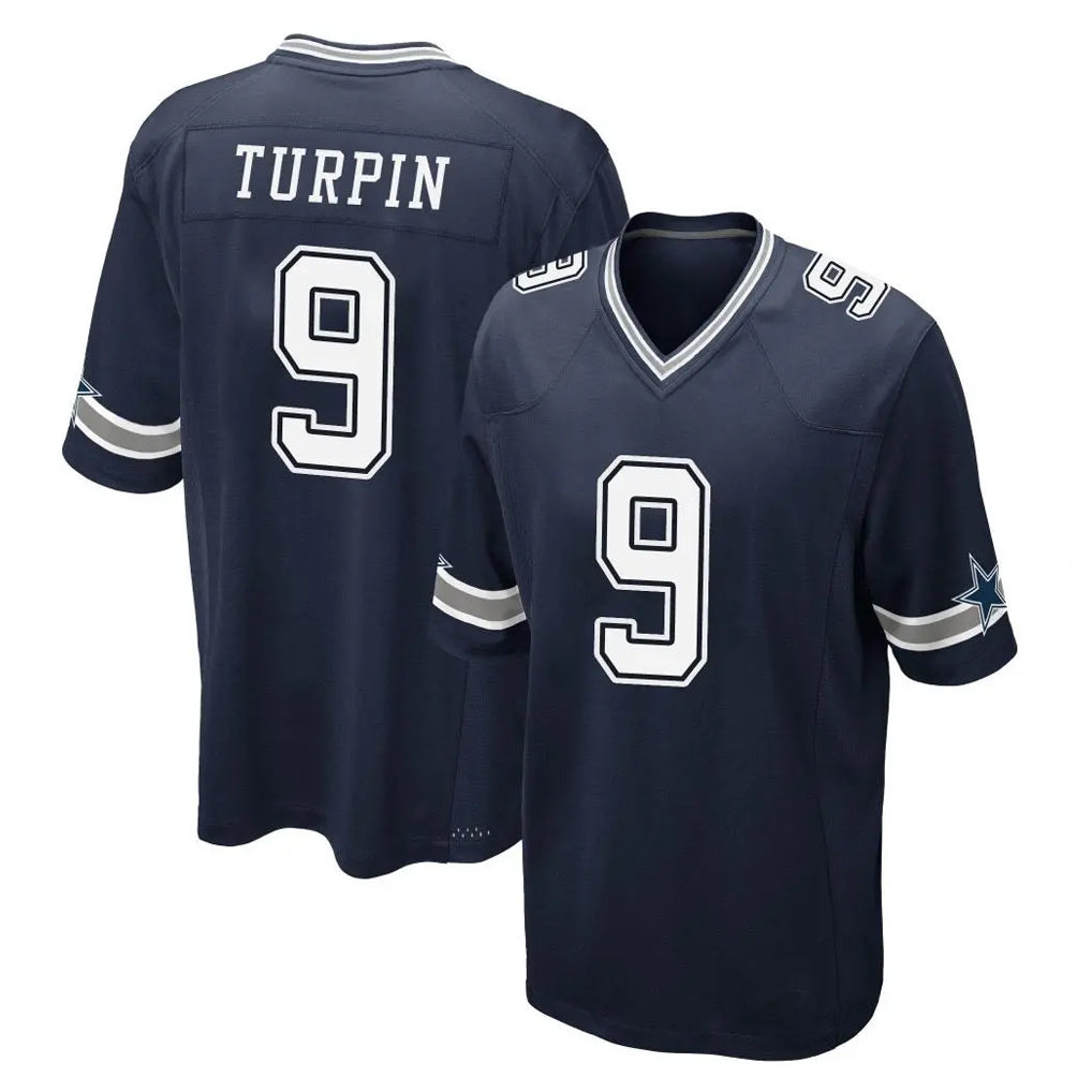 Punc D.Cowboys #9 KaVontae Turpin Player Navy Home Game Stitched Jerseys