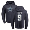Punc D.Cowboys #9 KaVontae Turpin Player Navy Pullover Hoodies Limited Stitched Jerseys