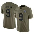 Punc D.Cowboys #9 KaVontae Turpin Player Olive Salute to Service Limited Game Stitched Jerseys