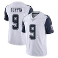 Punc D.Cowboys #9 KaVontae Turpin Player White-Navy Limited Color Rush Vapor Untouchable Home Game Stitched Jerseys