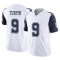 Punc D.Cowboys #9 KaVontae Turpin Player White-Navy Limited Vapor F.U.S.E. Home Game Stitched Jerseys