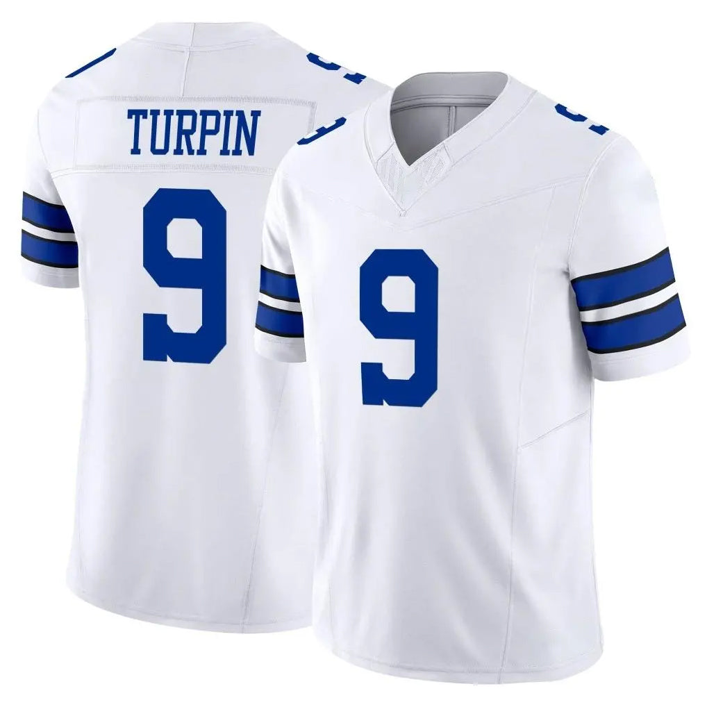 Punc D.Cowboys #9 KaVontae Turpin Player White Limited Vapor F.U.S.E. Home Game Stitched Jerseys