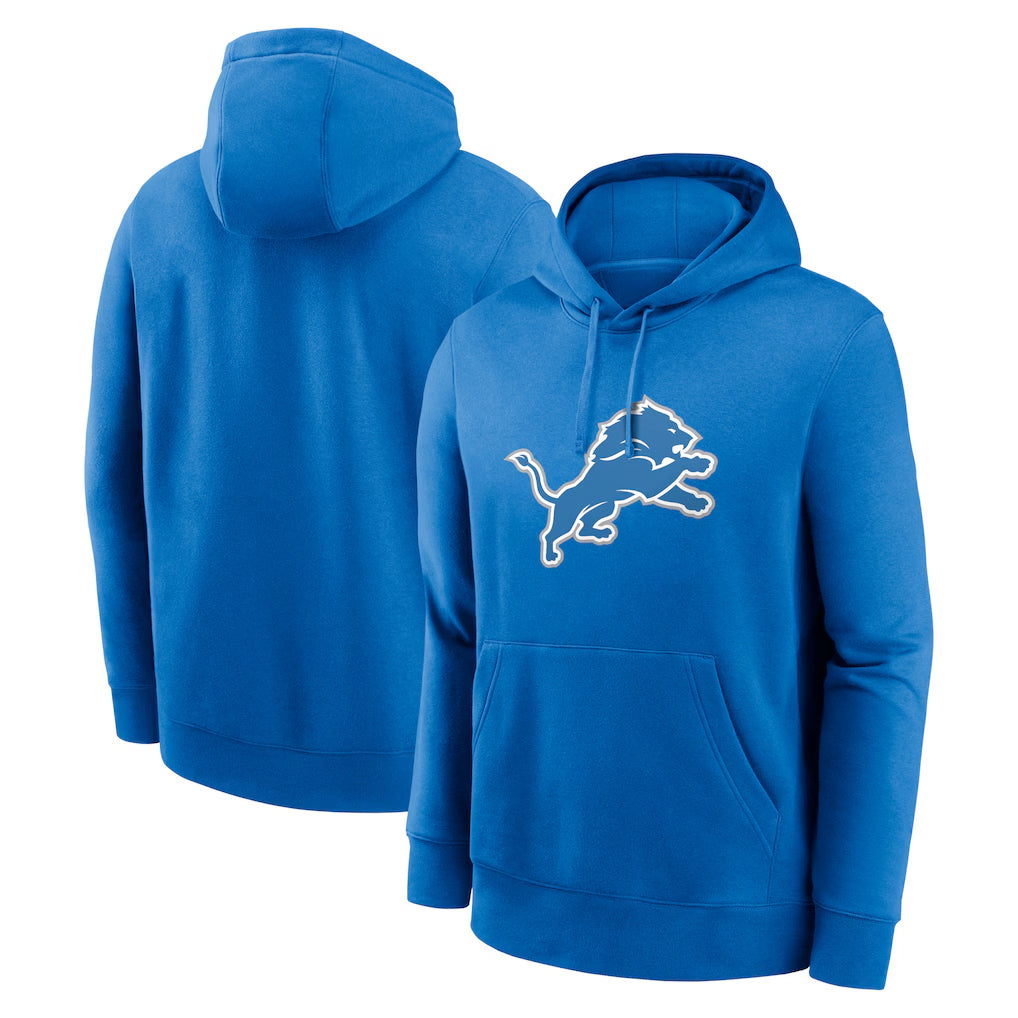 Punc D.Lions Blue Pullover Hoodies Limited Blank Player Stitched Jerseys