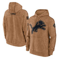 Punc D.Lions Brown Salute to Service Hoodies Limited Game Blank Player Stitched Jerseys