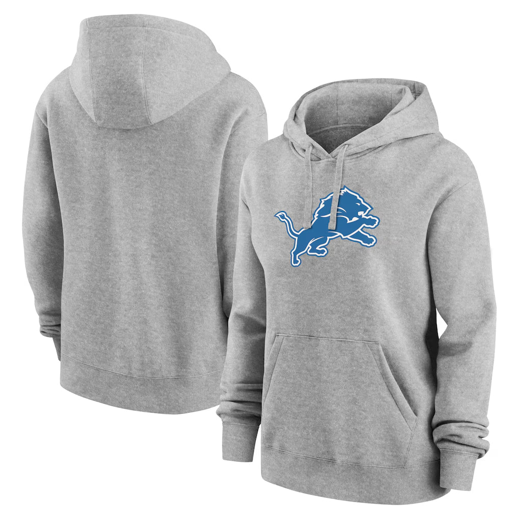 Punc D.Lions Gray Pullover Hoodies Limited Blank Player Stitched Jerseys