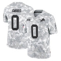 Punc D.Lions #0 Jahmyr Gibbs Player Arctic Camo Salute To Service Limited Stitched Jerseys