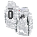Punc D.Lions #0 Jahmyr Gibbs Player Arctic Camo Salute to Service Hoodies Limited Game Stitched Jerseys