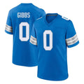 Punc D.Lions #0 Jahmyr Gibbs Player Blue Alternate Home Game Stitched Jerseys