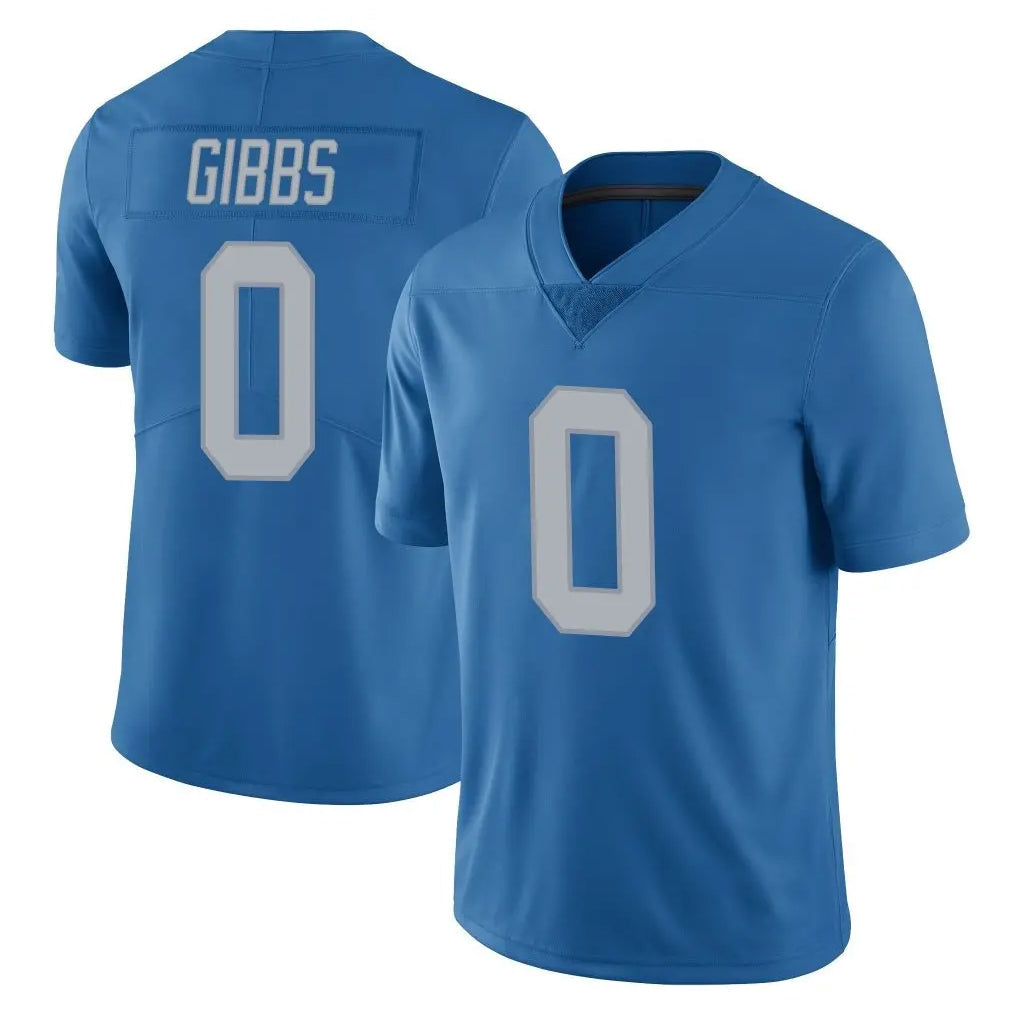 Punc D.Lions #0 Jahmyr Gibbs Player Blue Limited Throwback Vapor Untouchable Stitched Jerseys