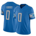 Punc D.Lions #0 Jahmyr Gibbs Player Blue Vapor F.U.S.E. Limited Home Game Stitched Jerseys