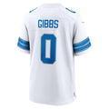 Punc D.Lions #0 Jahmyr Gibbs Player White Home Game Stitched Jerseys