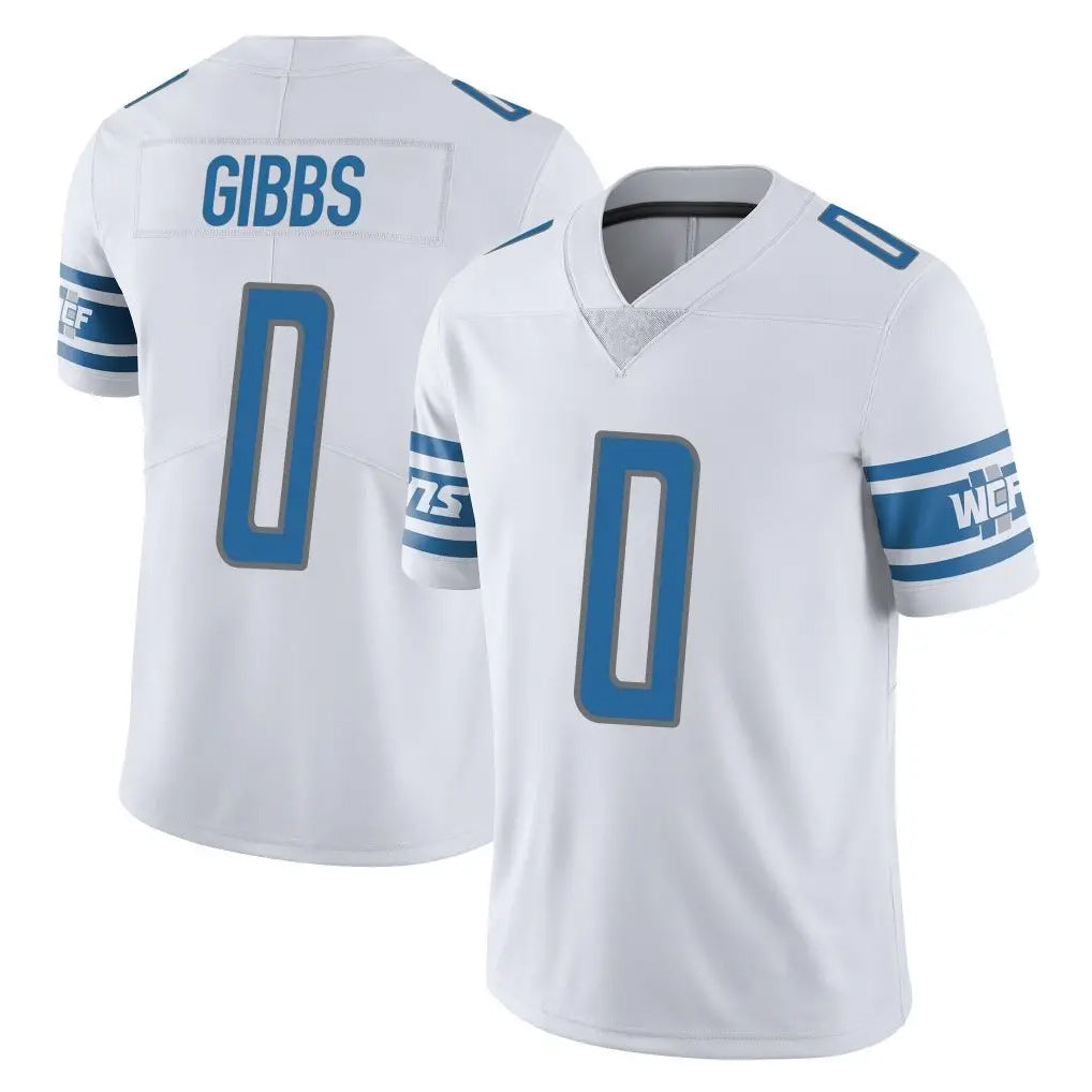 Punc D.Lions #0 Jahmyr Gibbs Player White Limited Vapor Untouchable Home Game Stitched Jerseys