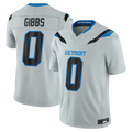 Punc D.Lions #0 Jahmyr Gibbs Silver 2026 Rivalries Collection Limited Stitched Jerseys