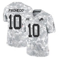 Punc D.Lions #10 Isiah Pacheco Player Arctic Camo Salute To Service Limited Stitched Jerseys