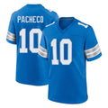 Punc D.Lions #10 Isiah Pacheco Player Blue Alternate Home Game Stitched Jerseys