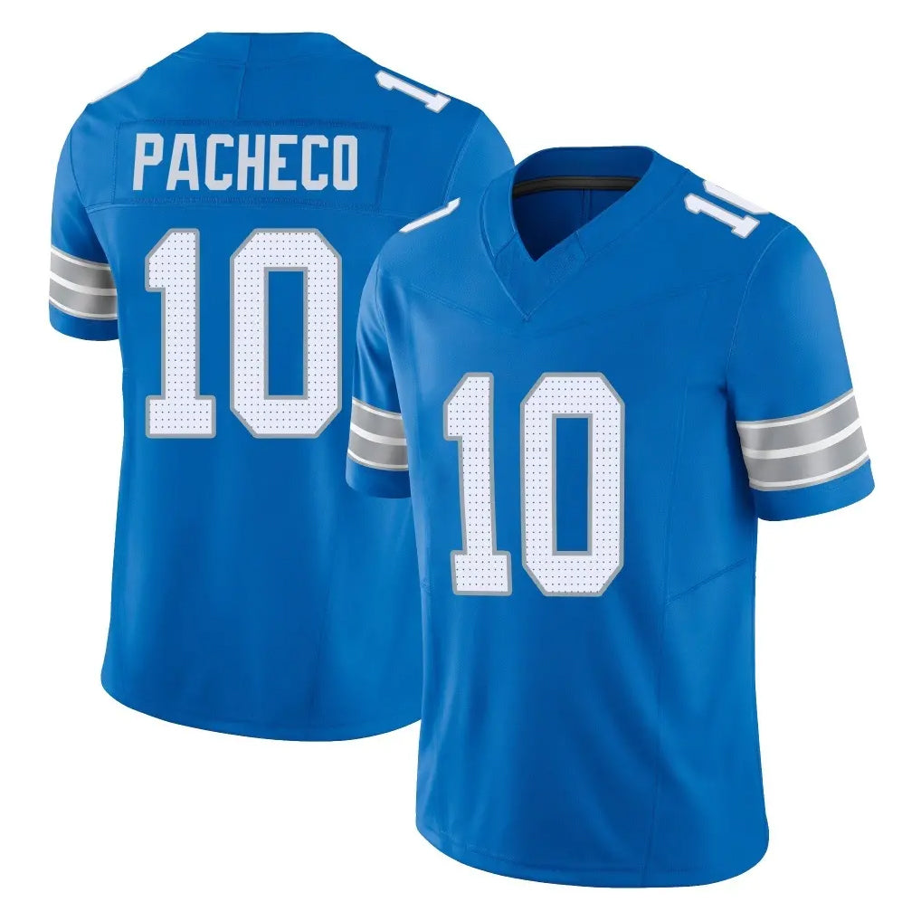 Punc D.Lions #10 Isiah Pacheco Player Blue Limited Vapor F.U.S.E. Alternate Home Game Stitched Jerseys