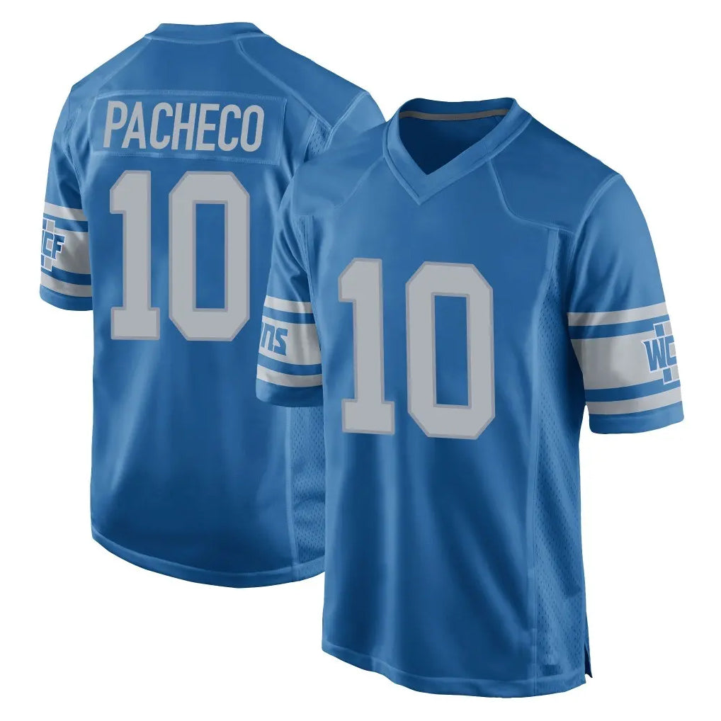 Punc D.Lions #10 Isiah Pacheco Player Blue Vapor Untouchable Throwback Game Stitched Jerseys
