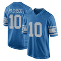 Punc D.Lions #10 Isiah Pacheco Player Blue Vapor Untouchable Throwback Game Stitched Jerseys