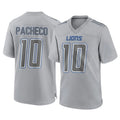 Punc D.Lions #10 Isiah Pacheco Player Gray Atmosphere Fashion Home Game Stitched Jerseys