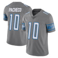 Punc D.Lions #10 Isiah Pacheco Player Gray Vapor Untouchable Limited Home Game Stitched Jerseys