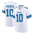 Punc D.Lions #10 Isiah Pacheco Player White Alternate Home Game Stitched Jerseys