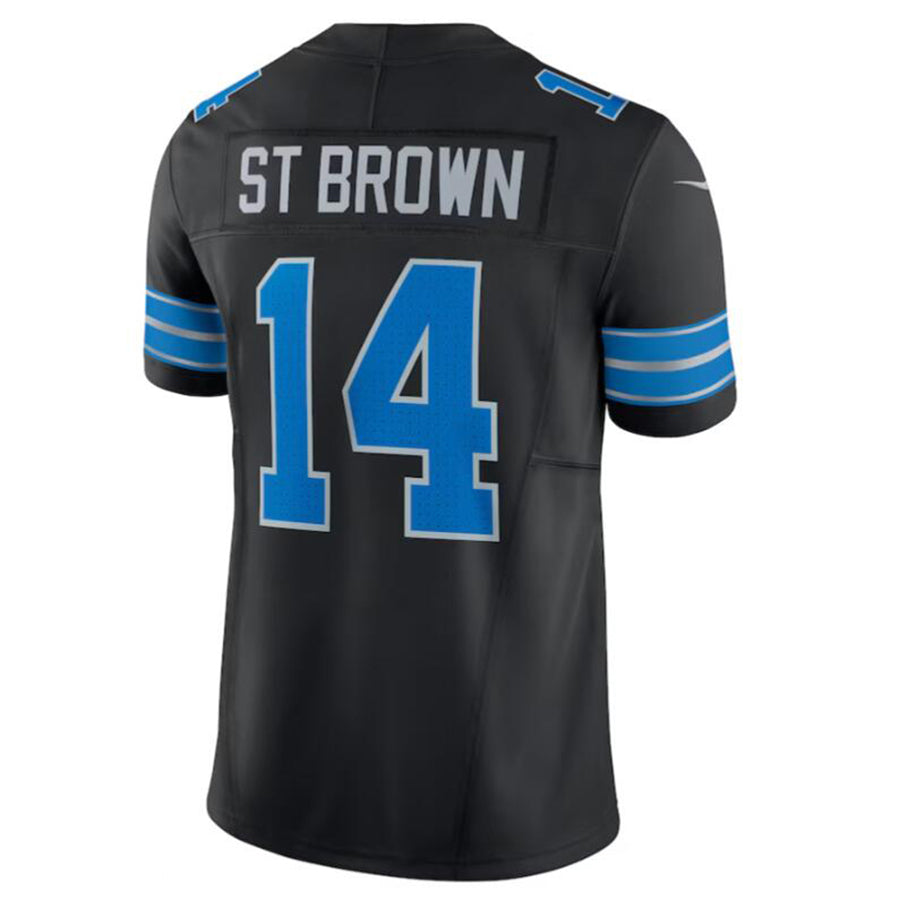 Punc D.Lions #14 Amon-Ra St. Brown Black 2nd Alternate Vapor F.U.S.E. Limited Stitched Jersey Stitched Jersey