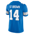 Punc D.Lions #14 Amon-Ra St. Brown Blue Team Vapor F.U.S.E. Stitched Limited Jerseys