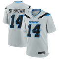 Punc D.Lions #14 Amon-Ra St. Brown Silver 2026 Rivalries Collection Game Stitched Jerseys