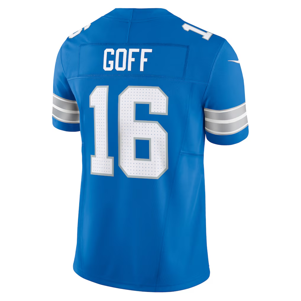 Punc D.Lions #16 Jared Goff Blue Vapor F.U.S.E. Limited Stitched Jerseys