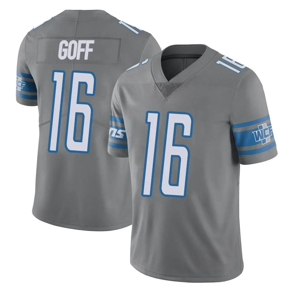 Punc D.Lions #16 Jared Goff Player Gray Vapor Untouchable Limited Home Game Stitched Jerseys