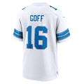 Punc D.Lions #16 Jared Goff Player White Home Game Stitched Jerseys