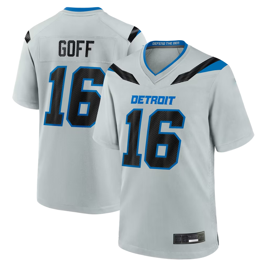 Punc D.Lions #16 Jared Goff Silver 2026 Rivalries Collection Game Stitched Jerseys
